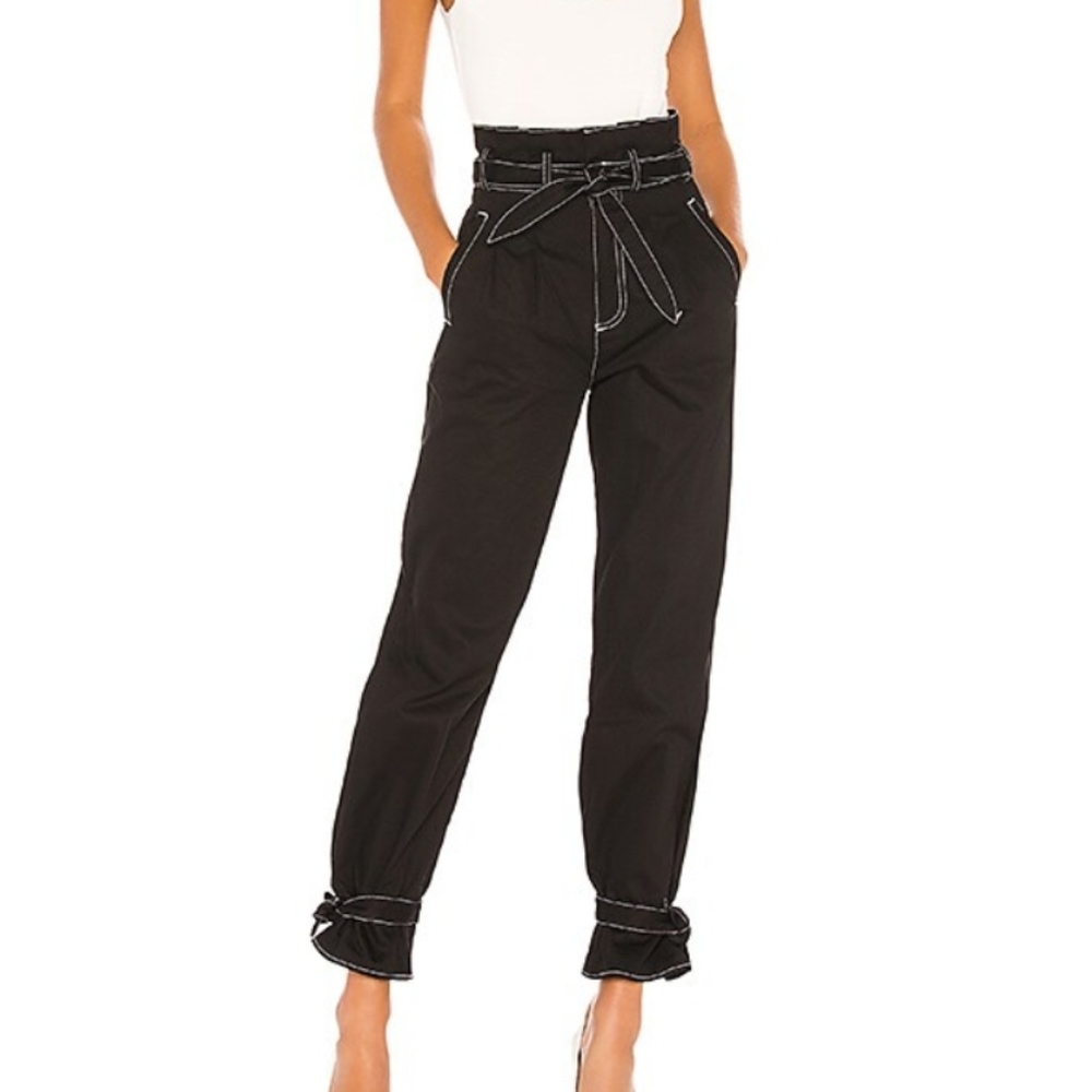Lovers & Friends MIDVALE PANT  Ebony Black Size Medium High Waist